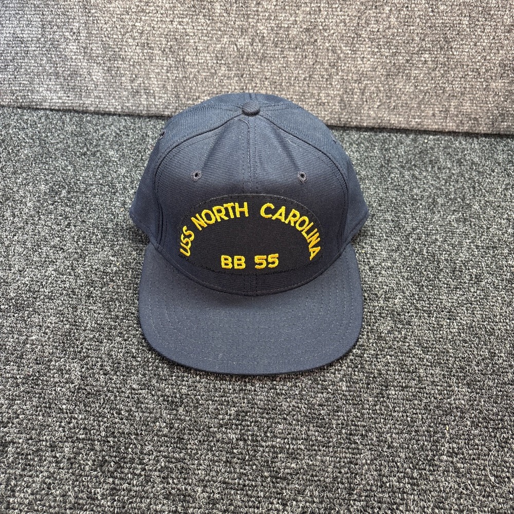 USS North Carolina BB 55 Hat Snapback Made USA New Era Pro Model Navy